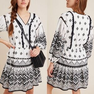 Anthropologie Francine Eyelet Mini Dress
